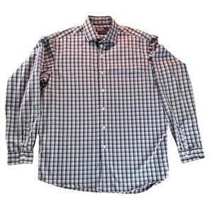 Polo Ralph Lauren Plaid Shirt Mens L Westerton Two Ply Cotton‎ Preppy Classic